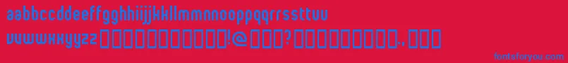 ProletarianBeta-fontti – siniset fontit punaisella taustalla