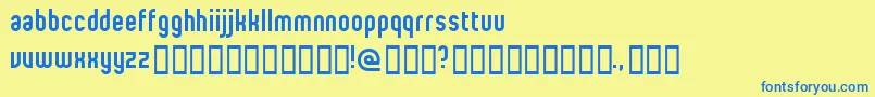 ProletarianBeta Font – Blue Fonts on Yellow Background