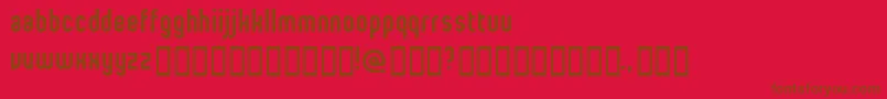 ProletarianBeta-Schriftart – Braune Schriften auf rotem Hintergrund