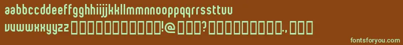 ProletarianBeta-fontti – vihreät fontit ruskealla taustalla