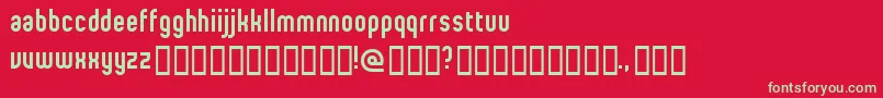 ProletarianBeta Font – Green Fonts on Red Background
