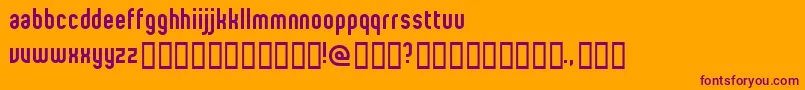 ProletarianBeta-fontti – violetit fontit oranssilla taustalla