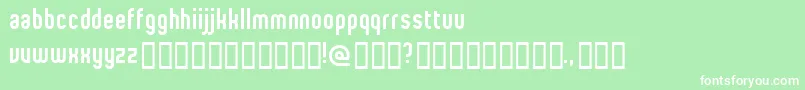 フォントProletarianBeta – 緑の背景に白い文字