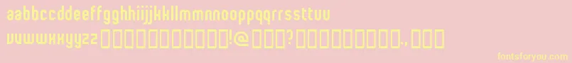 ProletarianBeta Font – Yellow Fonts on Pink Background