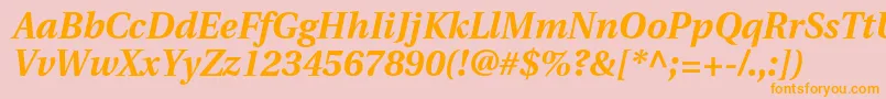 UtopiaBoldItalic Font – Orange Fonts on Pink Background