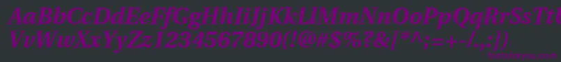 UtopiaBoldItalic Font – Purple Fonts on Black Background