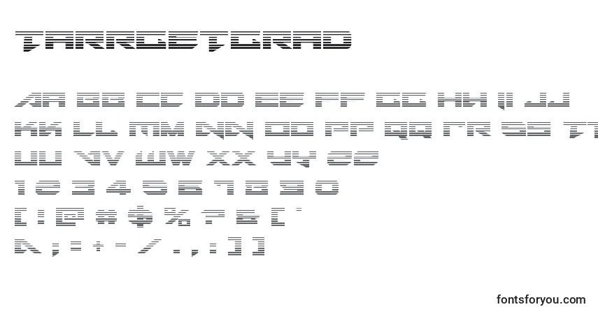 Шрифт Tarrgetgrad – алфавит, цифры, специальные символы