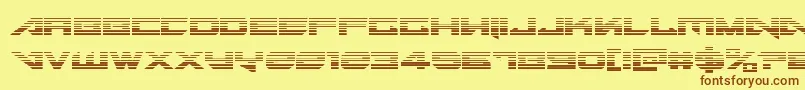 Tarrgetgrad-fontti – ruskeat fontit keltaisella taustalla