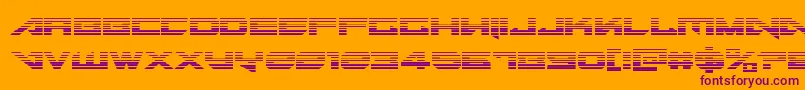 Tarrgetgrad Font – Purple Fonts on Orange Background