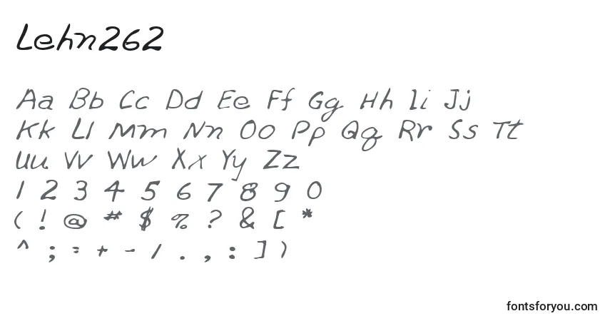 Fuente Lehn262 - alfabeto, números, caracteres especiales