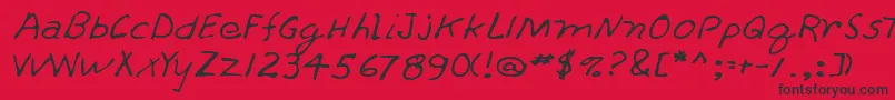 Lehn262 Font – Black Fonts on Red Background