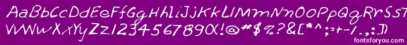 Lehn262 Font – White Fonts on Purple Background