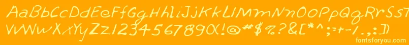 Lehn262 Font – Yellow Fonts on Orange Background