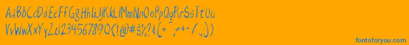 Шрифт RazorkeenRegular – синие шрифты на оранжевом фоне