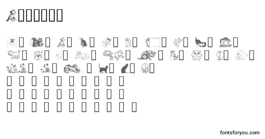Schriftart Cattart – Alphabet, Zahlen, spezielle Symbole