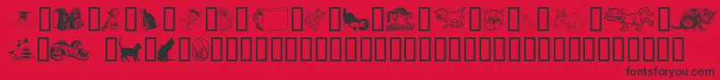 Cattart Font – Black Fonts on Red Background
