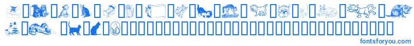 フォントCattart – 青いフォント