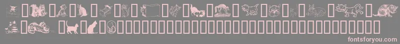 Шрифт Cattart – розовые шрифты на сером фоне