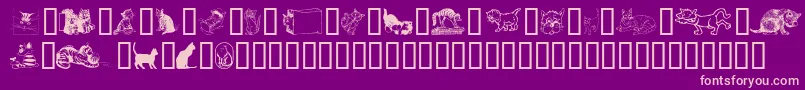 Cattart Font – Pink Fonts on Purple Background