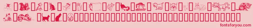 Cattart Font – Red Fonts on Pink Background