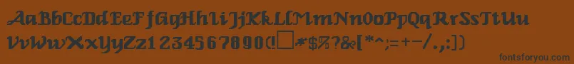 RelbeRegular Font – Black Fonts on Brown Background