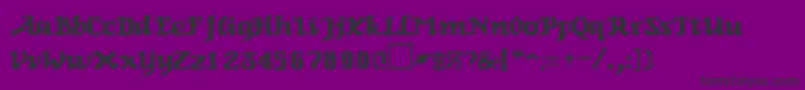 RelbeRegular Font – Black Fonts on Purple Background