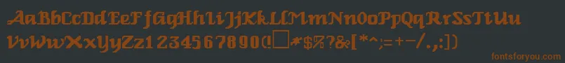 Шрифт RelbeRegular – коричневые шрифты на чёрном фоне