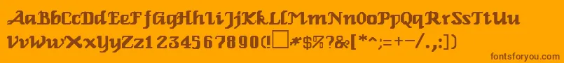 RelbeRegular Font – Brown Fonts on Orange Background