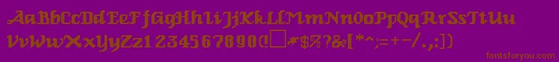 RelbeRegular Font – Brown Fonts on Purple Background