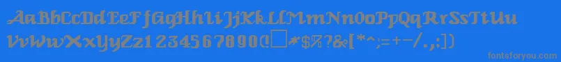 RelbeRegular Font – Gray Fonts on Blue Background