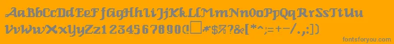 RelbeRegular Font – Gray Fonts on Orange Background