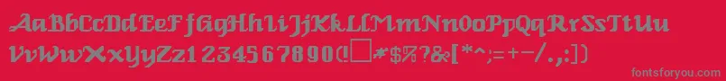 RelbeRegular-Schriftart – Graue Schriften auf rotem Hintergrund
