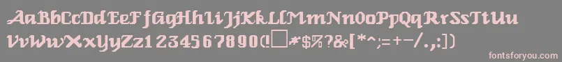 RelbeRegular Font – Pink Fonts on Gray Background