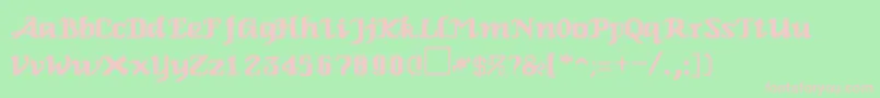 Шрифт RelbeRegular – розовые шрифты на зелёном фоне