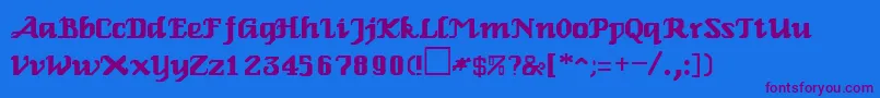 RelbeRegular Font – Purple Fonts on Blue Background