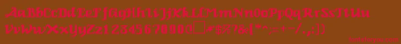 RelbeRegular Font – Red Fonts on Brown Background