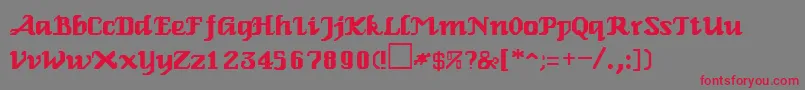 RelbeRegular Font – Red Fonts on Gray Background