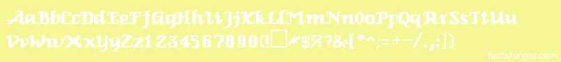 RelbeRegular Font – White Fonts on Yellow Background