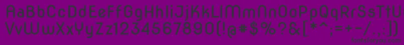 フォントNovaround – 紫の背景に黒い文字