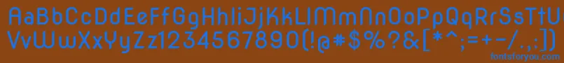 Saiba mais sobre a fonte Novaround Fonte Novaround – fontes azuis em um fundo marrom