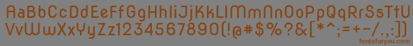 Novaround Font – Brown Fonts on Gray Background