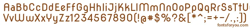 Novaround-fontti – ruskeat fontit valkoisella taustalla
