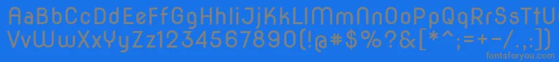 Novaround-Schriftart – Graue Schriften auf blauem Hintergrund