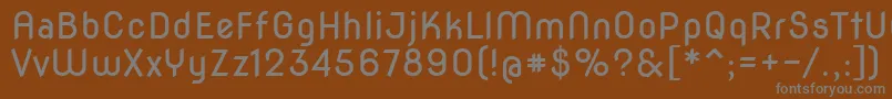 フォントNovaround – 茶色の背景に灰色の文字