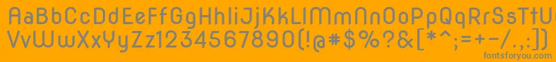 Weitere Informationen zur Novaround-Schriftart Novaround-Schriftart – Graue Schriften auf orangefarbenem Hintergrund