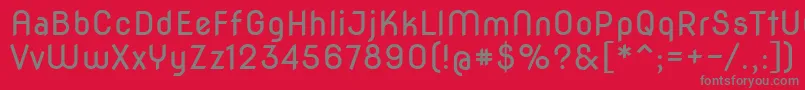 Novaround Font – Gray Fonts on Red Background