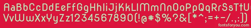 Novaround Font – Green Fonts on Red Background