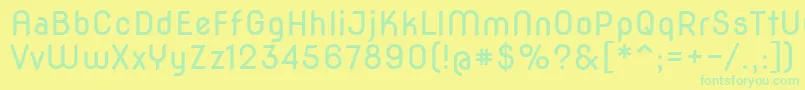 Novaround Font – Green Fonts on Yellow Background