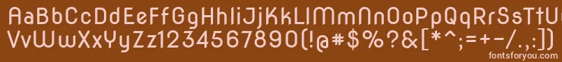 Novaround Font – Pink Fonts on Brown Background