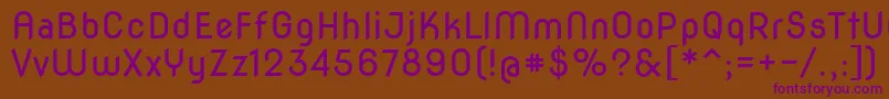 Novaround Font – Purple Fonts on Brown Background